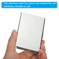 thumbnail image 5 of Uxcell RFID Credit Card Holder Metal Wallet Stainless Steel Business Card Holder for Women Men Mirror Silver 2 Pack, 5 of 6