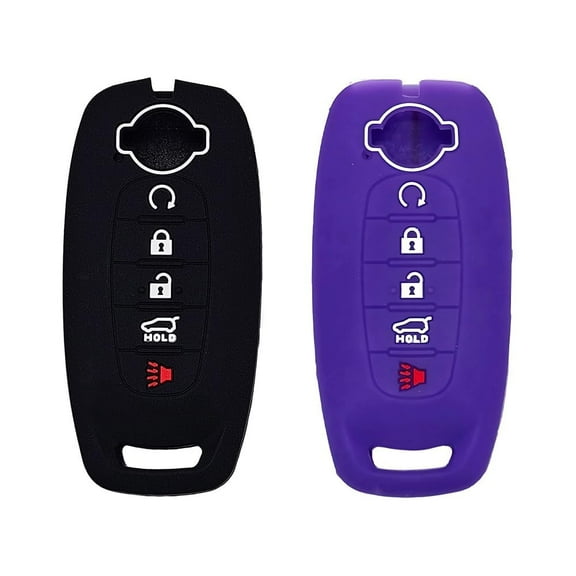 Autobase 2Pc Nissan Key Fob Cover, Rogue Pathfinder Sentra 2023 2024 2025 2026, Black & Purple