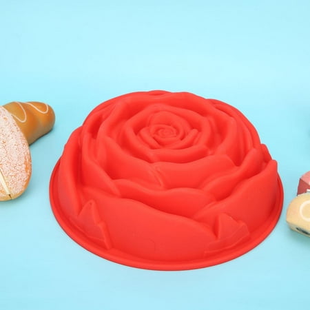 

Tebru Silicone Mold Innovative Beautiful Single Rose Shape Silicone Baking Cake Mold DIY Baking Tool Accessories Baking Accessories