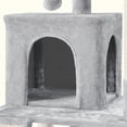 thumbnail image 5 of Cat Tree for Indoor Cats, 42in Cat Tower Condo with Oversized Plush Perch, Sisal-Covered Scratching Posts & Ramp, Dangling Ball for Cats Kittens Pets, Light Gray, 5 of 5