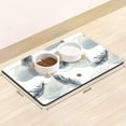 thumbnail image 2 of Dog Food Mat, 16"x24" Dog Mat for Food and Water, Absorbent Dog Cat Bowl Mat Protect Floors, Cute Cat Food Mat for Feeding & Watering Supplies, Anti-Slip Rubber Pet Feeding Mat, Abstract Plume, 2 of 6