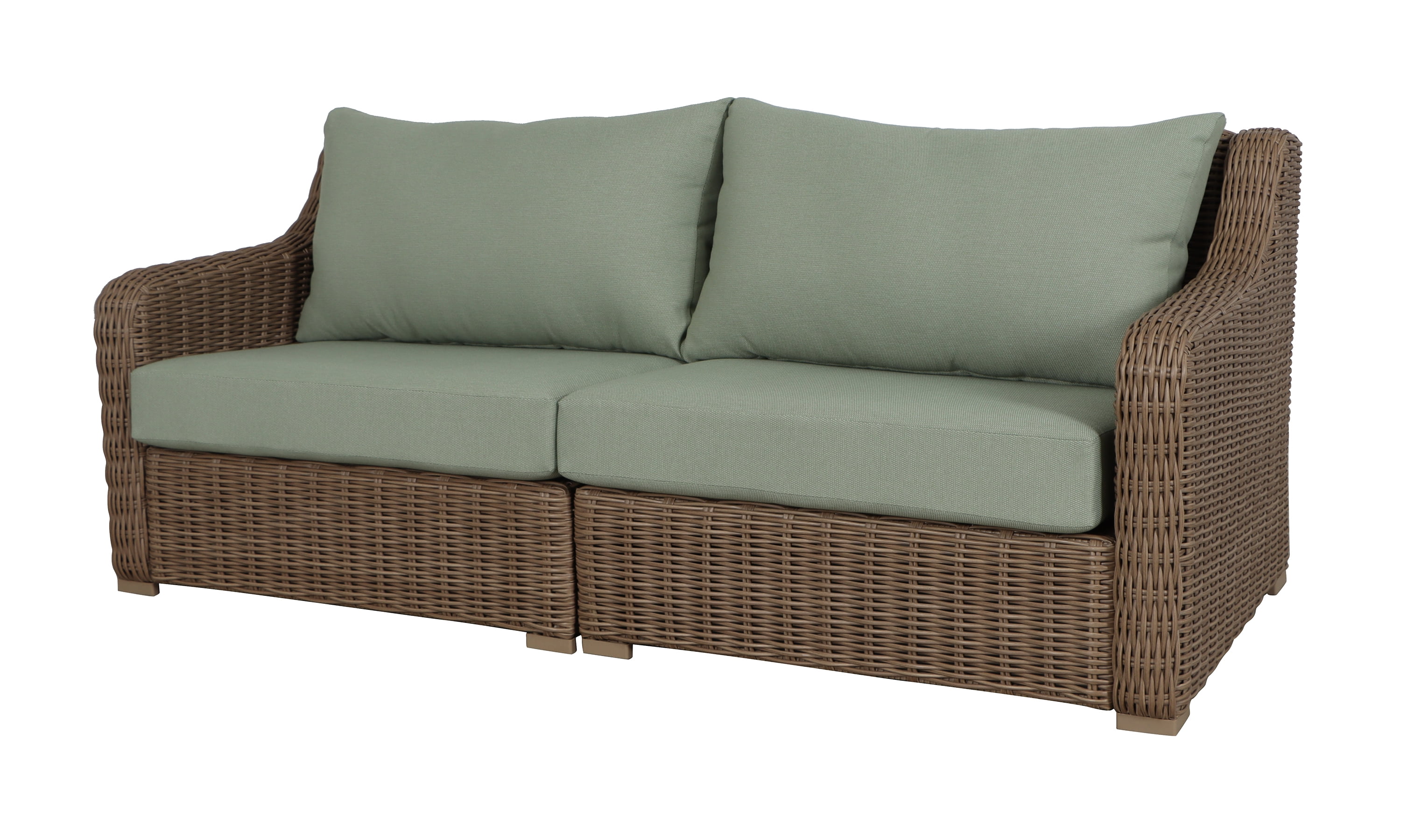 Better Homes & Gardens Bellamy 4 Piece Patio Conversation Set with Barrel Back Chairs, Green