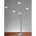 thumbnail image 2 of Adesso® Luna Arc Floor Lamp, 86"H, White Shade/Brushed Steel, 2 of 5