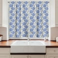 thumbnail image 2 of Ambesonne Grey Blue Kitchen Curtains, Cornflower Blossom, 55"x45", Violet Blue and Grey, 2 of 3