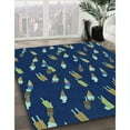 thumbnail image 2 of Ahgly Company Indoor Square Patterned Steel Blue Area Rugs, 3' Square, 2 of 6