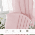 thumbnail image 3 of MKHILL 24 Inch Short Sheer Curtains 2 Panels, Light Filtering Voile Drapes for RV Camper Laundry Over Sink, Rod Pocket Small Window Panels, Each 42" W x 24" L, Blush, 3 of 8