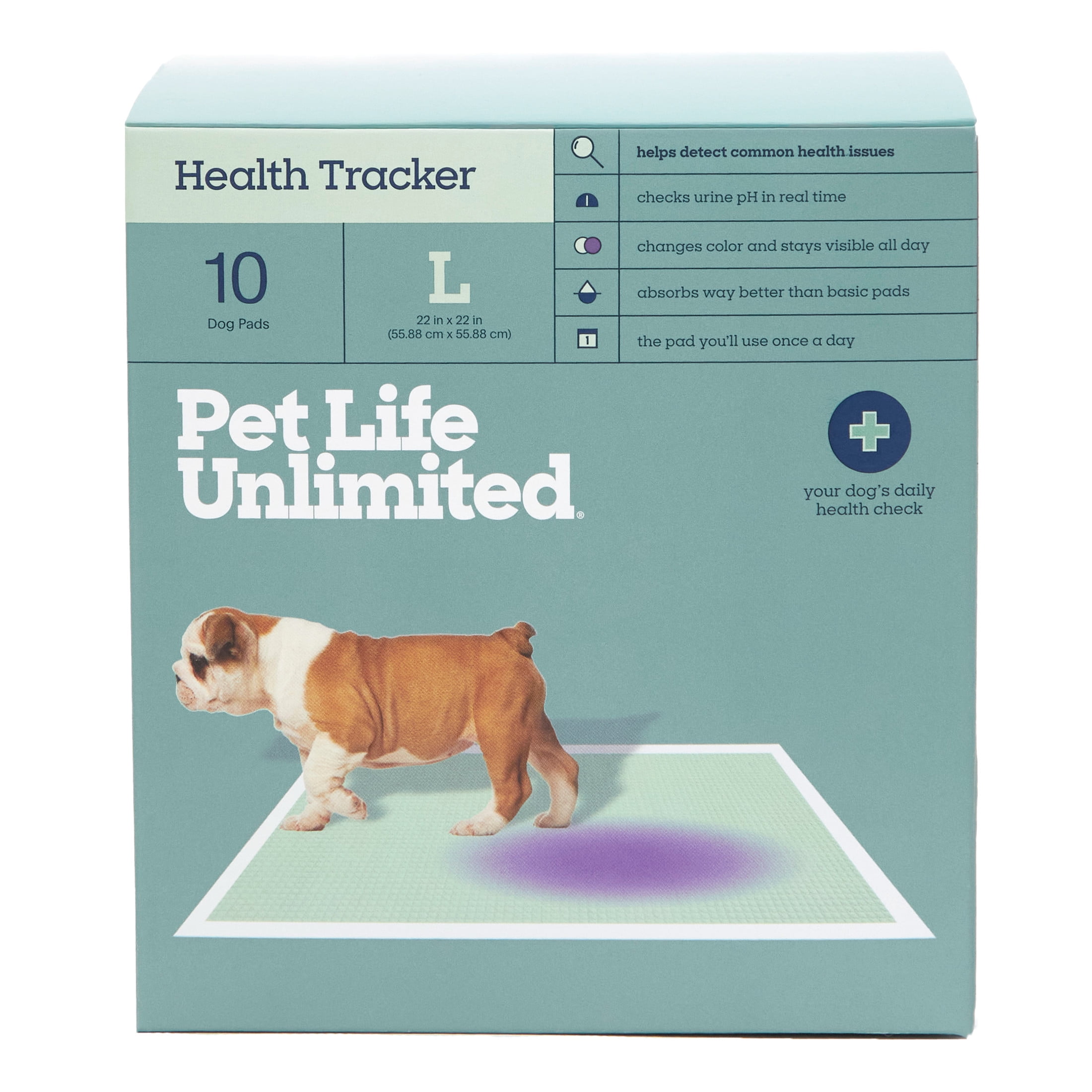 (3 pack) Pet Life Unlimited Health Tracker Dog Pads, Large, 10ct