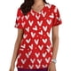 thumbnail image 1 of TaTaai Valentine's Day Print Top, Women's V Neck Short Sleeve Casual Blouse, Pocket Detail Lightweight Shirt for Holiday Season Gift, 1 of 5