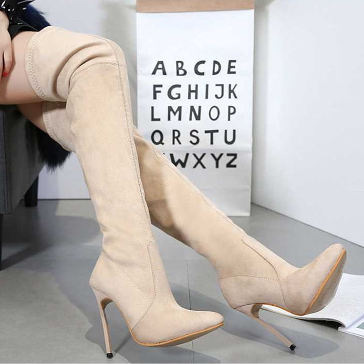 stiletto over the knee high heel boots