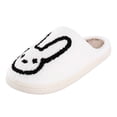 thumbnail image 3 of GHSOHS Cute Bunny House Slippers for Women Indoor Outdoor Warm Flat Bottom Home Shoes Kawaii Rabbit Cartoon Comfy Soft Fuzzy Slippers, 3 of 9