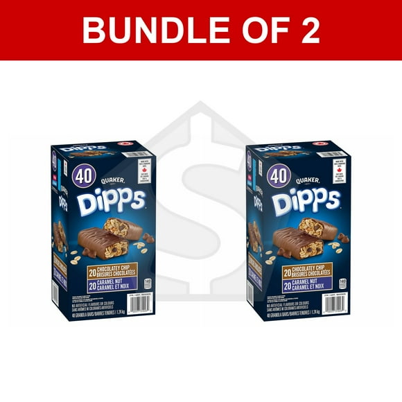 Bundle of 2 - Quaker Dipps Granola Bars Variety Pack