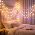 thumbnail image 5 of Christmas Crystal Ball String Lights 10FT 20 LED Battery Operated Pink Fairy Lights for Indoor Holiday Room Porch Decor, 5 of 6