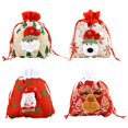 thumbnail image 1 of Christmas Gift Bags 3/4pcs Candy Sack holiday Drawstring Bags For Gifts santa Bulk Kids  Stuffers Containers Bag Combination, 1 of 11