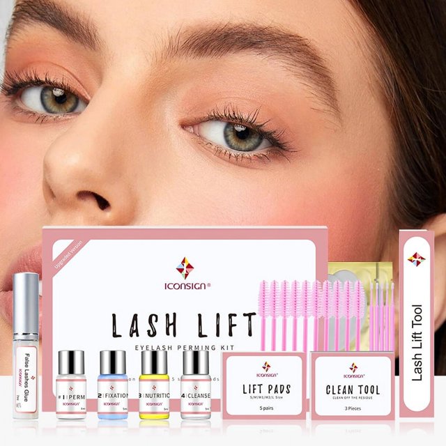 Kit de elevación de pestañas mejorado, herramientas de maquillaje para permanente de pestañas y ojos