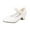 White, variant on eileial Girls Dress Shoes-Mary Jane Shoes for Girls, Princess Wedding Party Flower Girl School Shoes Low Heel Flats for Little/Big Kids,Black 11.5