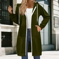 thumbnail image 2 of VISALY Zip Up Hoodies Oversized Hoodies Long Sleeve Long Tunic Sweatshirts Oversized Fleece Casual Fall Jacket Coat with Pocket Tops Loose Fit Hoodie Basic Hoodies Cute Hoodies Blackish Green L, 2 of 9