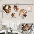 thumbnail image 4 of Designart "Subtle Sophistication In Exquisite Pink And Gold VII" Abstract Liquid Ink Metal Wall Art Set of 5 Piece, 4 of 5