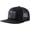 Black Fish Flag, variant on Flat Brim Trucker Cap Adjustable Snapback Hat Mesh Back For Men Women Fishing Hunting