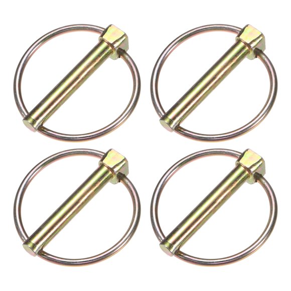 Uxcell 4Pack Pasador de Anillo, 8x50mm Pasadores de Remolque de Acero al Carbono con Zinc Colorido