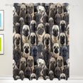 thumbnail image 2 of Cartoon Pug Dog Printing Blackout Curtains, 55W x 72/84L Living Room Bedroom Curtains, Heat Insulation and Sun Protection, 2-Pack, 2 of 6