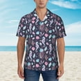 thumbnail image 6 of Picia Watercolor Marine Animals Gentle Cotton Regular Fit Short Sleeve Casual Hawaiian Shirt for Men-X-Large, 6 of 9