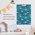 thumbnail image 2 of ALAZA Plastic Clipboard A4 Letter Size Decorative Clipboards for Students Women Men 9" x 12.5" Vintage Cartoon Sharks, 2 of 6