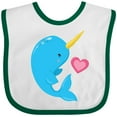 thumbnail image 3 of Inktastic Cute Narwhal Boys Baby Bib, 3 of 4