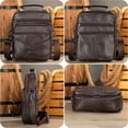 thumbnail image 4 of Black Men's Natural Leather Shoulder Bag Small Male Genuine Leather Handbag Easy Travel Crossbody Bag Quality Messenger Bag (Black), 4 of 7