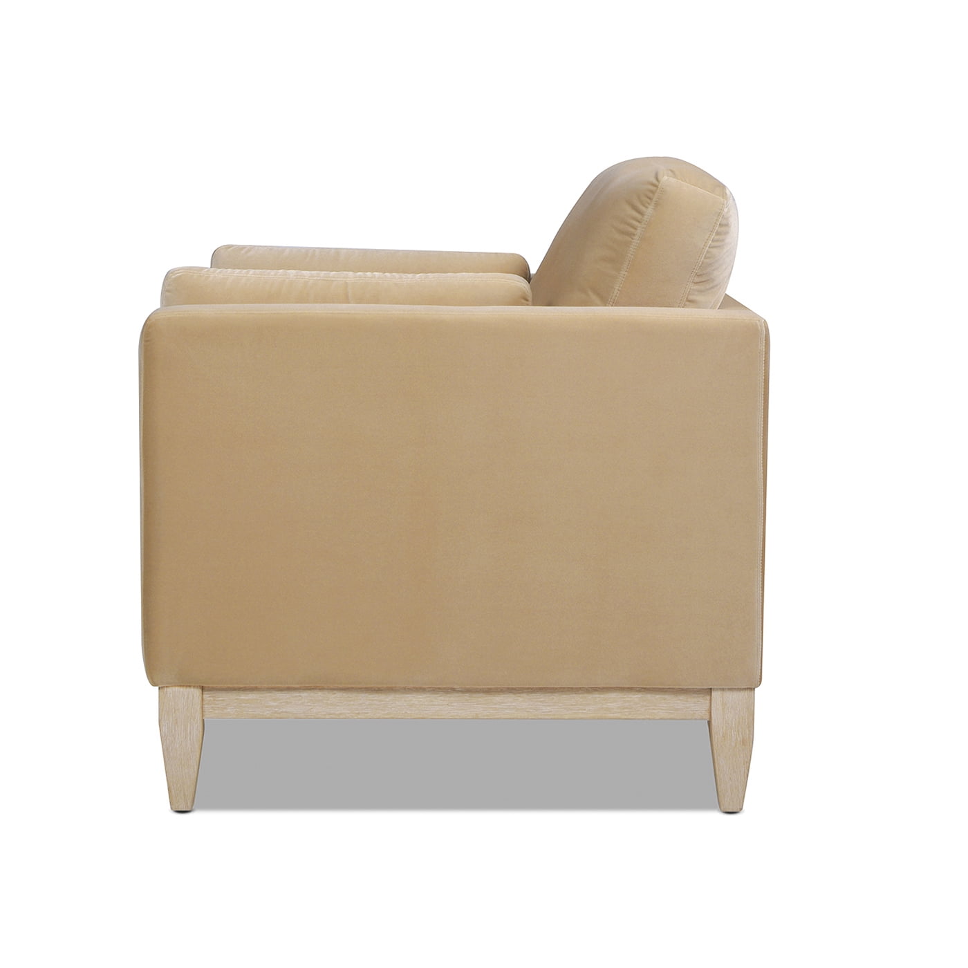 Knox 36" Modern Farmhouse Arm Chair Fawn Brown Performance Velvet