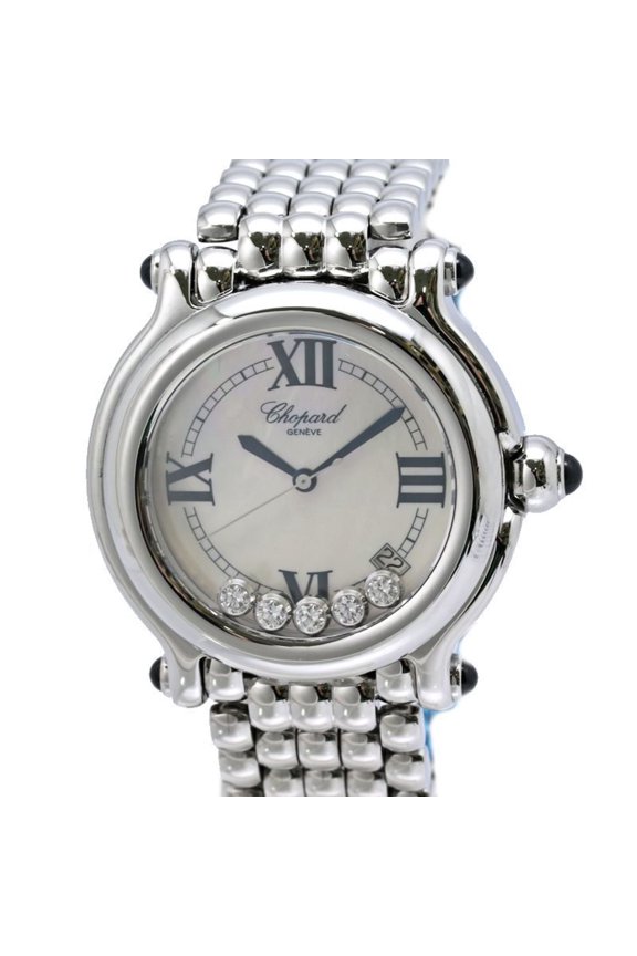 Pre-Owned Chopard Happy Sport 5P Diamond 28 8347-23 Men's Watch Stainless Steel 40478