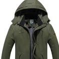 thumbnail image 3 of Manteaux pour Hommes Manteau Coupe-Vent Imperméable Chaud à Capuche Imperméable Manteaux de Planche à Neige, 3 of 3