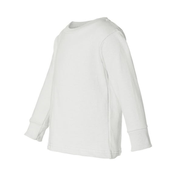 Rabbit Skins Camiseta de Manga Larga para Niños Pequeños Blanco 4T