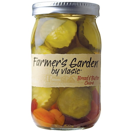 - (2 Pack) Farmer's Garden by Vlasic® Bread & Butter Chips 26 fl oz Jar