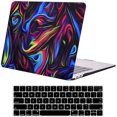 thumbnail image 1 of Compatible with MacBook Pro 13 Inch Case 2020 2019 2018 2017 2016 Release M1 A2338 A2289 A2251 A2159 A1989 A1706 A1708 Touch Bar,Plastic Hard Shell Case & Keyboard Cover, Creative, 1 of 7