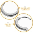 thumbnail image 3 of 1 par de pendientes de aro de moda para mujer, pendientes de circonita circular, joyería para las orejas, 3 of 7