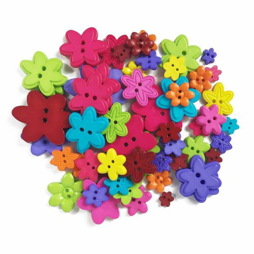 Flowers 3.5oz - Favorite Findings Big Bag of Buttons - Blumenthal Lansing