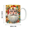 thumbnail image 3 of EUDIDV Decorative Ceramic Mug Christmas Mug Inflated Snowman Mug, Santa Mug Press Puffy Design 15oz 11oz Coffe Large Ceramic Mug, 3 of 5