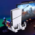 thumbnail image 7 of Game Console Charging Dock with Cooling Fans & Disc Storage – for PS5/PS5 PRO/PS5 Slim Disc & Digital Editions, Dual Controller Charging Station, 11 Disc Slots-White, 7 of 7