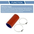 thumbnail image 4 of Unique Bargains 1 Set 54mm/2.13" ID 127mm/5" Length 0 Degree Red Blue Car Silicone Hose with Clamps Coolant Hose Universal, 4 of 7
