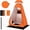 ORANGE, variant on Shower Tent Pop-Up Privacy Tent Camping Portable Toilet Tent Outdoor Camp Bathroom Changing Dressing Room Instant Privacy Shelters for Hiking Beach Picnic Fishing Potty, Extra-Tall, UPF 50+