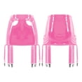 thumbnail image 3 of Faldas de látex para mujer, disfraz de discoteca, aspecto mojado, liguero de charol, faldas con tirantes de cintura alta con seis Clips de hebilla de Metal, 3 of 5