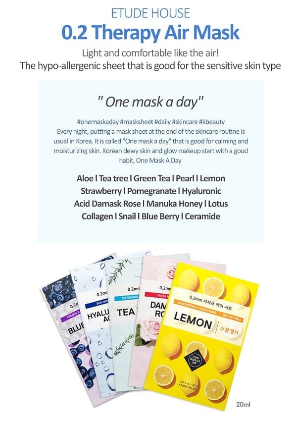 ETUDE HOUSE 0.2 Therapy Air Mask- Madecassoside