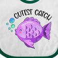 thumbnail image 4 of Inktastic Cutest Catch Cute Purple Fish Boys or Girls Baby Bib, 4 of 4