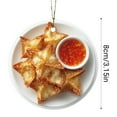 thumbnail image 3 of Crab Rangoon Ornament Under $5! Yannianjz Sushi Lover Ornament, Crab Rangoon Decor for Christmas Tree, Gift for Foodies, Seafood Lover, Kitchen Decor, Fun Gift, 3 of 7