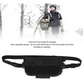 thumbnail image 2 of HUGFEGWE Multi Functional Waist Pack, Wearproof Waist Pack Stain Resistant Hook and Loop Straps Double Open Zipper for Training (Matte Black) CJB91-49872, 2 of 9