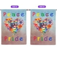 thumbnail image 2 of Peace Love Pride Pitbull with Rainbow Sunglasses LGBT LGBTQ+ House Flag 28x40in Double Sided Terrier Dog Lover Outdoor Decor - 01004, 2 of 5