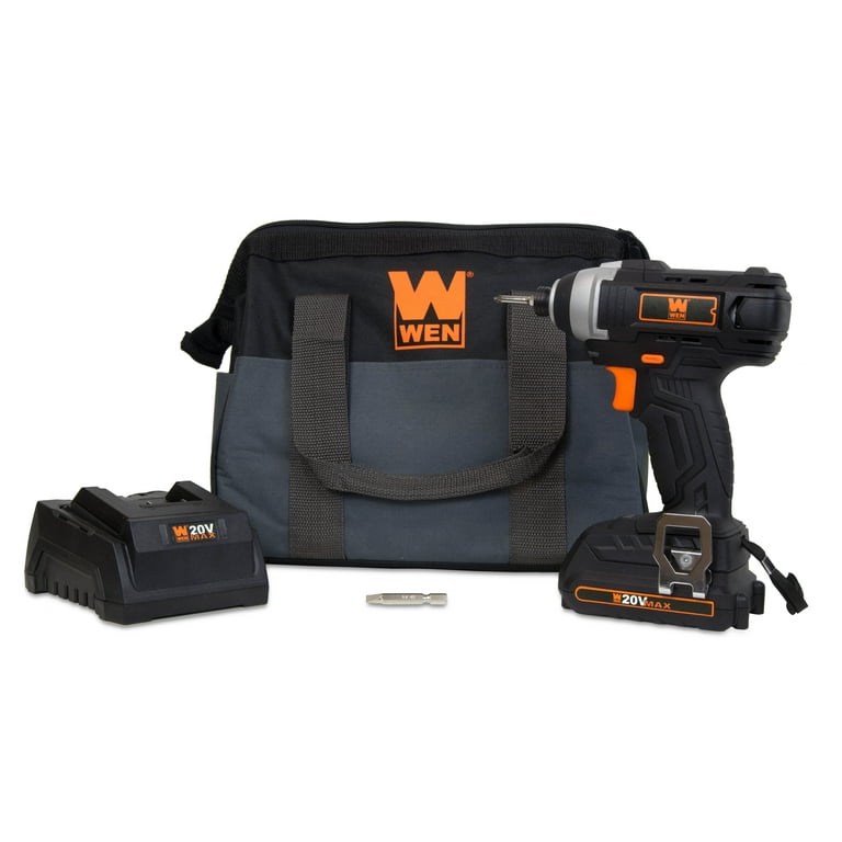 20-Volt MAX Lithium-Ion Cordless 1/4-In. Impact Driver with Battery Bits Charger and Carrying Bag 20-Volt MAX Lithium-Ion Cordless 1/4-In. Impact Driver with Battery Bits Charger and Carrying Bag