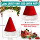 thumbnail image 3 of Gorro de Papá Noel Kortes Plush Kids, 2 unidades, tela clásica de terciopelo, 3 of 6