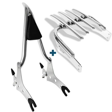 Fjpacemt 29" Backrest Sissy Bar Luggage Rack for 2015-24 Motorcycle Indian Chief Roadmaster Vintage