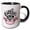 Black/White, variant on 3drose, Cotton Tail Cutie Typography Pink White Black Polka Dot Kids Easter, 15oz Mug